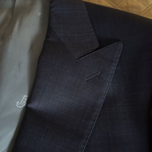 NWOT Bartorelli Napoli Men’s Wool Navy 2 Button Blazer Jacket. IT 48. US 38. - Picture 3 of 10